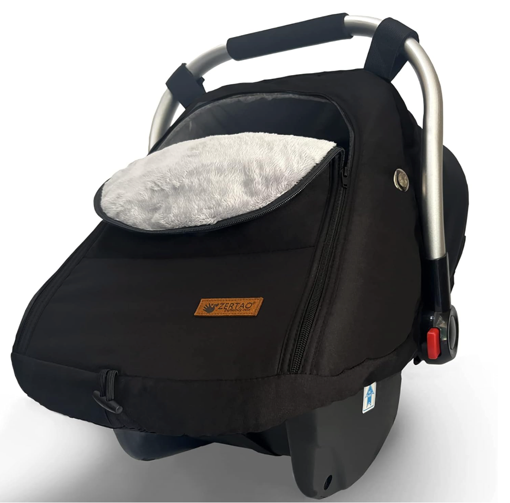  Car Seat Cover for Babies Winter - Baby Car Seat Covers Universal Cold Weather Shield, Warm and Cozy Carseat Covers Canopy Water Resistant for Baby Protection Car Seat Covers for Infant Car Seat