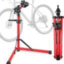 Giovent 110 LBS E Bike Repair Stand, Heavy Duty Bicycle Maintenance Stand with High-Strength Steel, Bike Mechanic Workstand for E-bikes, Mountain Bikes and Road Bikes - Red