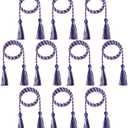 10 Pieces Graduation Cords Polyester Graduation Honor Braided Cords with Sewing Tassels for Bachelor, Master, Doctor 68" Long (Purple White)