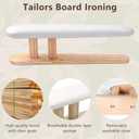 2026 Upgrade Portable Ironing Board Padded Long&Short Sleeve&Chest Tailor Ironing Board with Wooden Base for Daily Tailor Ironing,Household,Laundry Rooms,Travel Use (White)