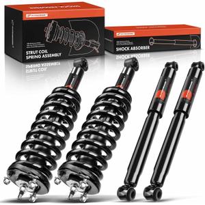 A-Premium Set (4) Front and Rear Complete Shock Absorber Strut & Coil Spring Assembly Compatible with Tacoma 1995-2004 4WD RWD, Driver & Passenger