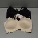 Momcozy Nursing Bras for Breastfeeding, Seamless Pregnancy Maternity Bra Wireless Classic Jelly Strip Support Nursing Bra (X-Large, 2 Pack-Black,Cream)