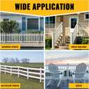VIVIDA 4" x 4" Vinyl Post Caps (2-Pack), White PVC Pyramid Fence Post Top Caps for Actual 4" x 4" Vinyl Fence, Deck, Mailbox