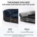 iweepet Fluffy Calming Orthopedic Dog Beds Large Sized Dog,44‘’Dog Sofa Bed | Thickened Memory Foam,Soft Plush Faux Fur,Washable Removable Cover,Supportive Bolster, Claming Dog Couch For Large, Old Dogs,  44.0"Lx32.6"Wx7.6"H Black