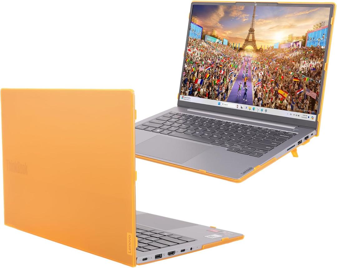 mCover Case ONLY Compatible for 2023~2025 14" Lenovo ThinkBook 14 G6 / G7 Series Windows Notebook PC (NOT Working with Other Lenovo Models) - Orange