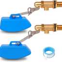2 Pack Brass Float Valve 1/2 Inch, Livestock Water Tank Float Valve Switch Brass Float Ball Valve Shut Off Pool Auto Fill Valve for Automatic Waterer
