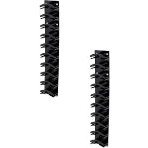 Hat Organizer for Baseball Caps, Holds 10 Hats Baseball Cap Organizer Rack, Wall Mounted Hat Holder for Closet or Door, Easy Installation Stand Baseballs Rack for Living Room Closet (black_2pcs)