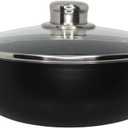 IMUSA 3.2Qt Bistro Ceramic Nonstick Caldero/Dutch Oven with Glass Lid, Black