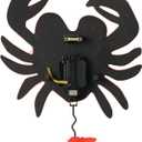 Enesco Allen Designs Lil' Crab Battery-Operated Pendulum Wall Clock, 10.91 Inch, Red