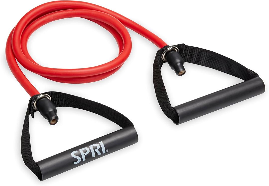 SPRI Xertube Resistance Bands with Handles  All Exercise Cords Sold Separately with Home Gym Workout Fitness Door Anchor Attachment Option (Medium)