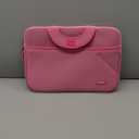 AmCase Portable Electronic Device Cover, Chromebook - 11.6 To 12 Inch Neoprene Travel Sleeve With Handle-Pink, Laptop Case