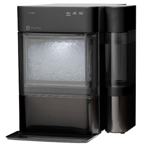 GE Profile Opal 2.0 with 0.75 Gallon Tank, Chewable Crunchable Countertop Nugget Ice Maker, Scoop included, 38 lbs in 24 hours, Pellet Ice Machine with WiFi & Smart Connected, Black Stainless Steel