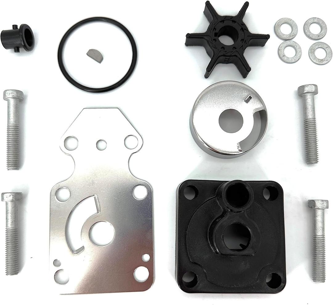 63V-W0078-01-00 Water Pump Impeller Repair Kit for Yamaha 9.9 15 hp Outboard Sierra 18-3433 63V-W0078-00-00 63V-W0078-02-00 63V-W0078-03-00 2/4 Stroke 2 Cylinders (1996-2024)