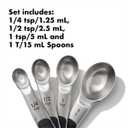 OXO Good Grips 4 Piece Stainless Steel Measuring Spoons with Magnetic Snaps