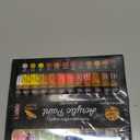 Acrylic Paint Set Canvas Art Paints 24 Colors Perfect Paint Finish (0.41oz,12 ml) With 3 Brushes - Painting Canvas, Paper, Wood, Rock, MDF, Ceramic & Fabric