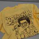 Bruno Mars Unisex Adult Bruno Mars Official Merch Cartoon T-Shirt, Yellow (Medium)