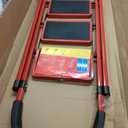3 Step Ladder Folding, Step Stools for Adults with Wide Anti-Slip Pedals, Curved Cushioned Handrail and Safe-Lock Design, Heavy Duty Portable Multi-Purpose Ladders for Home, Kitchen, Household