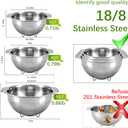Stainless Steel Colander for Kitchen with Handle for Pasta (5QT) | Fine mesh. Dishwasher safe. Great for straining spaghetti, vegetables, fruit, noodles, eggs & rice