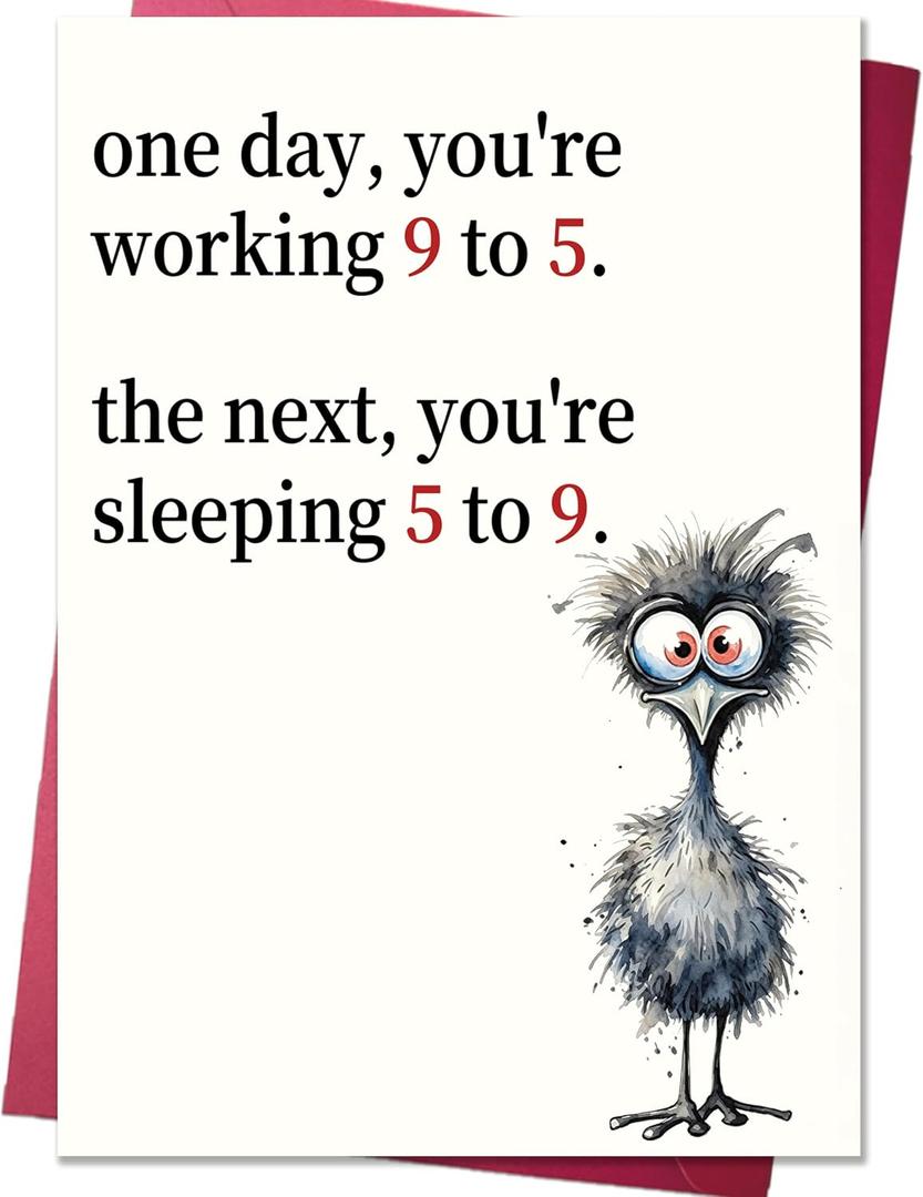 10 x Cute Goodbye Card for Friend Coworker Colleague, Funny Farewell Retirement Gifts for Women Men Him Her, Humor Leaving Job Cards