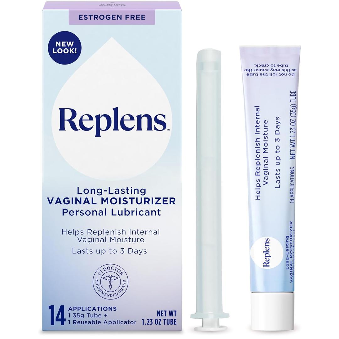 Replens Long Lasting Vaginal Moisturizer for Vaginal Dryness, Doctor Recommended & EstrogenFree, 8 PreFilled Applicators. BBd 07-17-2027