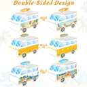 LaVenty 12 PCS Surf Beach Party Favor Bags Boxes Candy Boxes Bags for Summer Birthday Ocean Pool Surf Theme Decorations Baby Shower Treat Bags