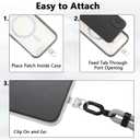 5 x BESARME 2-Pack Phone Lanyard Set, Crossbody & Wrist Straps, Gray, Medium