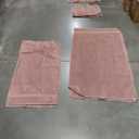 Lane Linen purple towels, Sizes: 60" x 34" (2 pcs); 50" x 26" (4 pcs); 24" x 16" (6 pcs); 12" x 16" (4 pcs); 11" x 11" (7 pcs