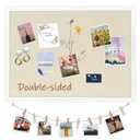 DOLLAR BOSS Double-Sided Bulletin Boards with Linen, 24"x18" Cork Board
