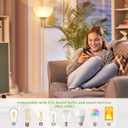 Coucrek Floor Lamp, LED Standing Lamps with White Plastic Shade, Corner Floor Lights for Living Room Bedroom, Rotary Switch, Bulb not Included, Gold
