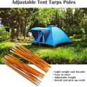 Odoland Adjustable Telescoping Aluminum Tarp and Tent Poles Set of 2 - Collapsible Lightweight for Camping, Backpacking, Hammocks, Sun Shade Shelters, and Awnings, Thickness 1mm