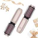 Cordless Hot Brush - Travel Portable Hair Straightener Brush, 4 Temperatures | Fast Heating, Anti-Scald, and Anti-Frizz, Cordless Straightener Tool for Travel, Date, Work - Classic Black
