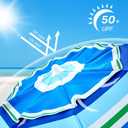 Aohanoi Outdoor Umbrella - Sun Protection, Rain Resistant, Windproof with Manual Open-Close Feature - Ideal for Beach, Camping, and Picnics