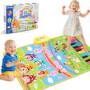 MOMUSE 3-in-1 Piano Music Mat for Kids, Whack-a-Mole Game Floor Play Mat with 30 Sound & Function Keys, Sensory Musical Toys for Baby Girls Boys Toddlers 1 2 3 4 5 6 Years Old
