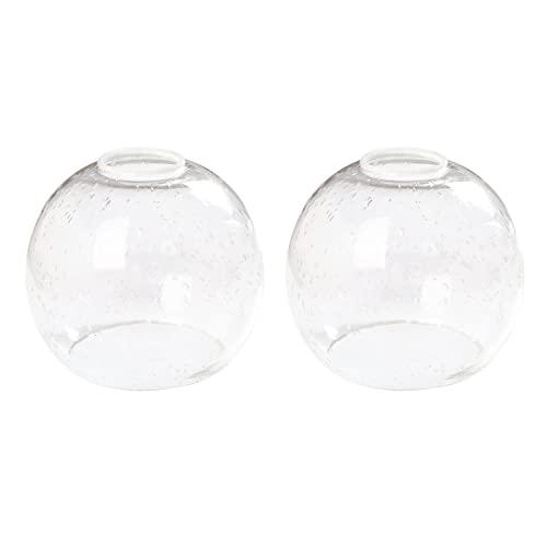 Anmire Clear Seeded Glass Globe Lamp Shades Replacement Lampshade Cover with 1-5/8-inch for Wall Sconce Pendant Lighting G0091