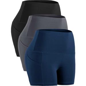 CADMUS High Waist Athletic Shorts for Womens Yoga Fitness Running Shorts with Deep Pockets XL