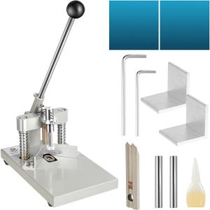 WILLBOND Corner Rounder Paper Punch Cutter Machine Heavy Duty with R6mm R10mm Interchangeable Dies Metal Corner Rounder Punch for Laminate, Office, Business, Heavy Cardstock, Plastic, Aluminum Sheet