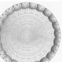 Alisveristime 6-Person Decorative Serving Tray – 13.77 inch Round Metal Plate with Ottoman Pattern Options