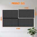 Jack Boss 48x24 Inch Metal Pegboard Wall Organizer, Black Pegboard Panels Tool Organizer Kit with Accessories Hooks and Bins, Peg Board Utility Tool Storage for Garage Workbench Shed