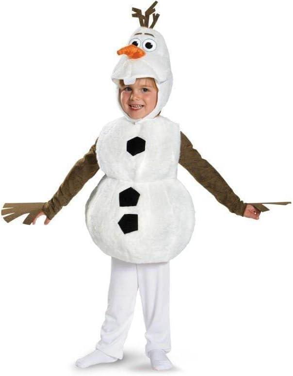 Olaf Costume for Kids Snowman Dress up Boys Halloween Cosplay Jumpsuit (Small(4-5 Years))