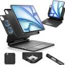 ESR for iPad Air 11 Inch Case with Keyboard M4/M3/M2 (2026/2025/2024) & iPad Pro 11/Air 5th/4th Gen Keyboard, Easy-Set Magnetic Stand, Portrait/Raised Modes, with Removable Protective Case, Black
