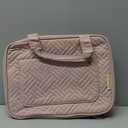 BAGSMART Toiletry Bag Travel Bag with Hanging Hook, Water-resistant Makeup Cosmetic Bag Travel Organizer for Accessories, Shampoo, Full-size Container, Toiletries (Light Pink, Medium)