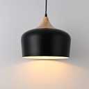 11.8 inch Black Industrial Pendant Light, Adjustable Wood Ceiling Hanging Lighting with Dome Metal Shade,Farmhouse Minimalist Lamp for Kitchen Island,Dining Room,Bar, Bedroom,Hallway
