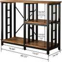 4-Tier Kitchen Baker's Rack, Mini Fridge & Microwave Oven Stand Table, 5 Tiers Coffee Bar Table, 20-29-37 Gallon Fish Tank Stand, Kitchen Organizer Shelf for Spices/Utensils FoodsRustic Brown