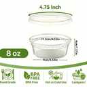 Food Storage Containers [30 Set] x [8 oz] Plastic Deli Containers with Lids Slime Soup Meal Prep Reusable | BPA Free | Stackable | Leakproof | Microwave/Dishwasher/Freezer (30 Set, 8 oz)