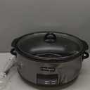Crock-Pot Large 8-Quart Programmable Slow Cooker with Auto Warm Setting Black Stainless Steel
