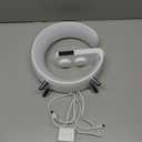 Smart LED Table Lamp, 4-in-1 Wireless Charger, Night Light, Alarm Clock, and Bluetooth Speaker with App Control for Bedroom, Office, and Home Decor (White)