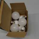 KGC LED Edison Globe Light Bulbs, Neutral White 4000K CRI 90, LED Filament Light Bulb, 5W Equivalent to 40W, G25(G80) Dimmable, Milky Glass, Bathroom Vanity Mirror Light, Pack of 6