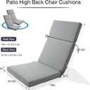 Enipate 2 Pack Outdoor High Back Chair Cushion, Weather Resistant Adirondack Rocking Chair Cushions, Patio Chair Seat Cushions