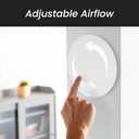 Repa Market 6" Inch White Steel Universal Diffuser - Adjustable Valve - Air Intake, Supply, Exhaust Duct Ventilation - Round Seamless Metal Soffit Vent Cover - Home Office Wall Ceiling