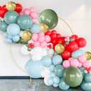 2 x Christmas Balloon Garland Arch Kit 189pcs Red Pink Martini Blue Bean Green White Gold Balloons for Xmas Baby Shower Birthday Party Decoration